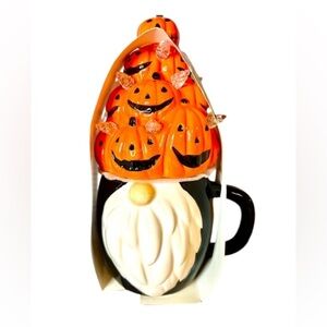 Gnome Halloween Mug with Light up Pumpkin Hat